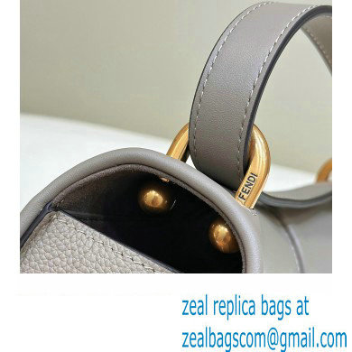Fendi C Com Medium bag in smooth and full-grain leather Gray 2023